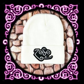 LED ZEPPELIN ZOSO LOGO WHITE BEANIE + NECKLACE