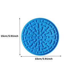 Lepidi Dog Lick Mat for Dogs, Lick Pad Slow Feeder, Pet Bath Peanut Butter Mat, for Pets Bathing, Grooming, Dog Training, Multifunctional (Blue)