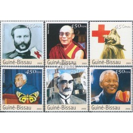 Guinea-Bissau 2174-2179 (complete. issue) unmounted mint/never hinged ** MNH 2003 nobel prizes (Stamps for collectors) Butterflies