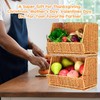 2 Tier Fruit Basket for Kitchen Counter Stackable Wall Mounted