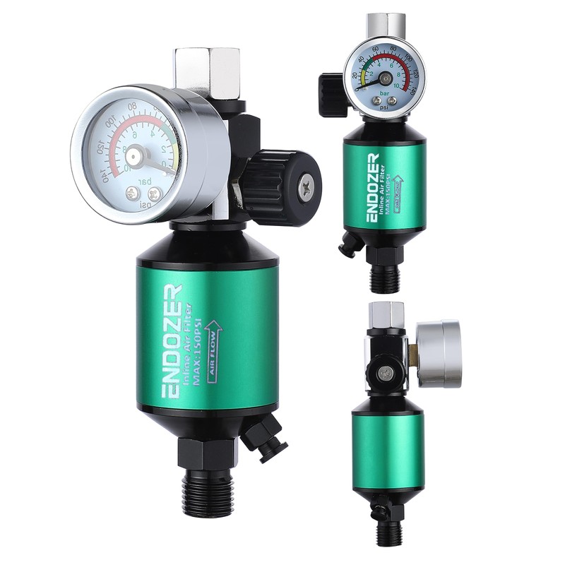 ENDOZER 1/4" NPT Inlet and Outlet Air Compressor Water Separator