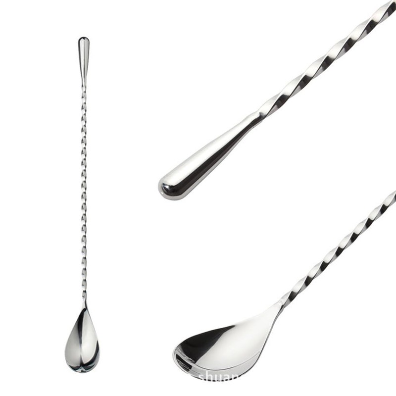 Mixing Long Spoon, Stainless Steel Mixing Spoon, 12inch Stirring Bar,