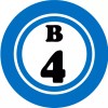 Kiwi Gifts B 4 B4 Bingo Ball - 3 Inch Circle Sticker 3" x 3" - Hobby Number Board Lucky