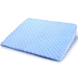 Kids Wedge Pillow with Pillowcase, Memory Foam for Back,Legs & Knees, Relaxation and Comfort, Soft and Breathable, Dot Texture Pillow for Reading Watching TV Gaming Sleeping, Fit for Sofa Floor Room