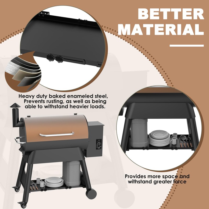 Adjustable Grill Bottom Shelf for Traeger Pro 34, Pro 780