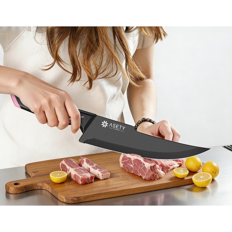 Knife Set - 15 PCS Kitchen Knife Set with Built-in