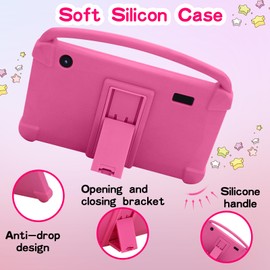 ZZB Kids Tablet 7 inch for Boys Girls Android 12 Tablets for Kids 4GB RAM 32GB ROM Toddler Tablet WIFI Bluetooth Safety Eye IPS Screen Parental Control, Dual Camera Shockproof Case for Educational, Games.