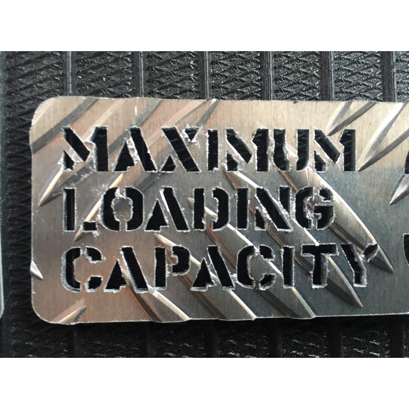 Maximum Load Capacity Plate: 77.2 lbs (350 kg) (Aluminum Stripe)