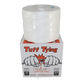 SGT KNOTS Tuff Tying Polypropylene Twine - Commercial Bundling Packaging and Center Pull Box Dispenser (1 ply - 10500ft, White)