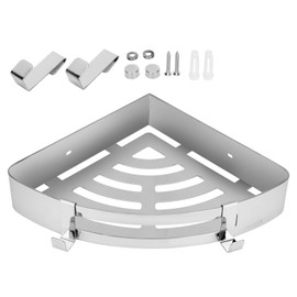 304 Stainless Steel Hollow Triangular Corner Shelf Shampoo Storage Rack Bathroom Accessory