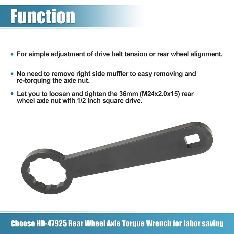 Motoforti 36mm Rear Wheel Axle Nut Torque Wrench Hand Tools