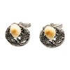 Alpenflüstern Grandl API072 Traditional Cufflinks Stag Tooth Two-Tone Colours, Metal