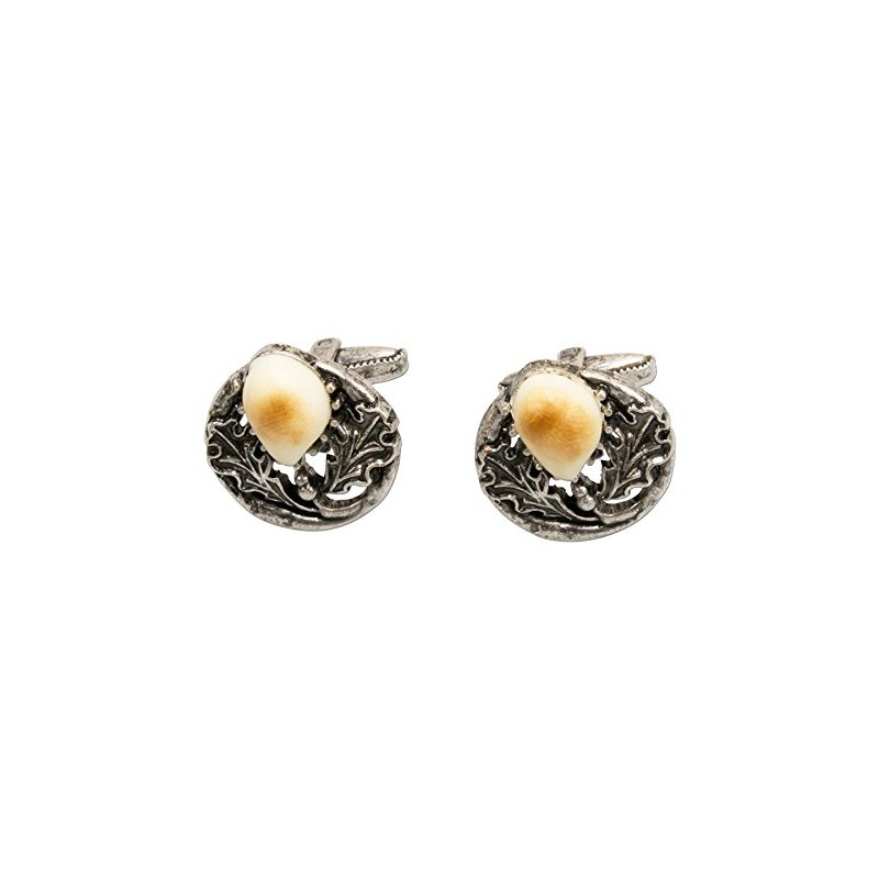 Alpenflüstern Grandl API072 Traditional Cufflinks Stag Tooth Two-Tone Colours, Metal