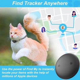 ZOWPET GPS Tracker for Cats, Mini GPS Cat Tracker, Smart Pet Activity Tracker, No Monthly Fee, Compatible with Apple Find My(iOS Only), Anti-Lost, Finder Tag for Vehicles, Pets, Kids, Items (1 Pack)
