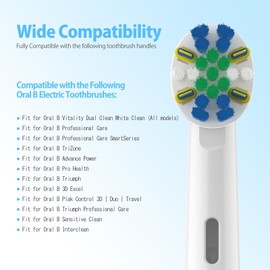 Replacement Toothbrush Heads for Oral B Braun, FDMDAF Professional Electric Toothbrush Heads, Brush Heads Refill Compatible with Oral-B 7000/Pro 1000/9600/ 5000/3000/8000 (8 Packs)