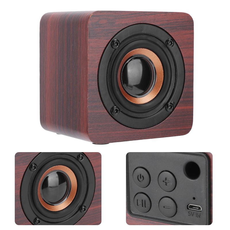 Bluetooth Mini Speaker Portable Wood Wireless Loudspeaker Sound System 3W