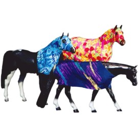 Traditional Model Horse Clothes; Robinhoods and Matching Sheet- Black & Gold