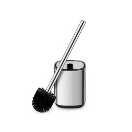 Toilet Brush and Holder Set Toilet Bowl Brush Stainless Steel Automatic Open lid Toilet Bowl Cleaner Brush with Durable Bristle Head Toilet Cleaning Brush for Bathroom