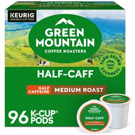 Green Mountain Coffee Roasters Half Caff Coffee, Keurig Single-Serve K-Cup pods, Medium Roast, 96 Count