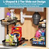 Liuoud Under Sink Organizer 2 Pack, 2 Tier Slide Out