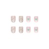 Light Blue Heart Shape Irregular Pattern 24pcs Nail Tips for