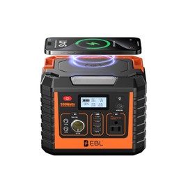 EBL Portable Power Station 300, 110V/330W Pure Sine Wave Solar Generator (Solar Panel Not Included) - Surge 600W Backup Lithium Batteries AC Outlet for Blackout Outdoors Camping Hunting Travel