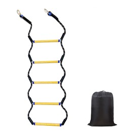 Boat Rope Ladder, 5 Step Heavy Duty 400Lbs Strength Rope Ladder for Inflatable Boat, Fishing Boat, Kayak, Motorboat, Canoeing,