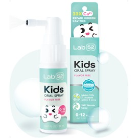 LAB52 Kids Oral Spray, Toddler Toothpaste Helper for Daily Oral Care and Fresh Breath, Children Approved with Fluoride Free for Newborn to Preschoolers, Xylitol Flavor Free