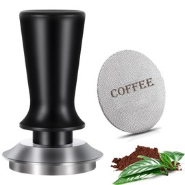 53mm Espresso Tamper and Puck Screen Set, Espresso Tamper with Calibrated Spring, Premium Barista Stainless Steel Coffee Tamper with Puck Screen, Espresso Handle Tamper for Espresso Coffee Machine