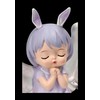 Enchanting Angel in Purple with Large Wings, Praying Figure, 8.5