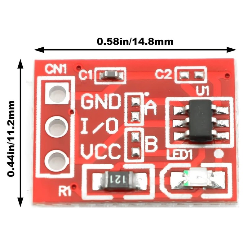 WWZMDiB 6Pcs TTP223 Digital Capacitive Touch Sensor, Self Calibration Self