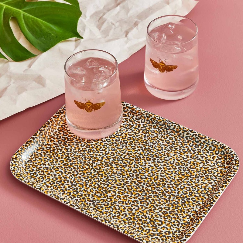 Spode Rectangle Birch Tray - Leopard, 27cm x 20cm, CRCLP8844-XL