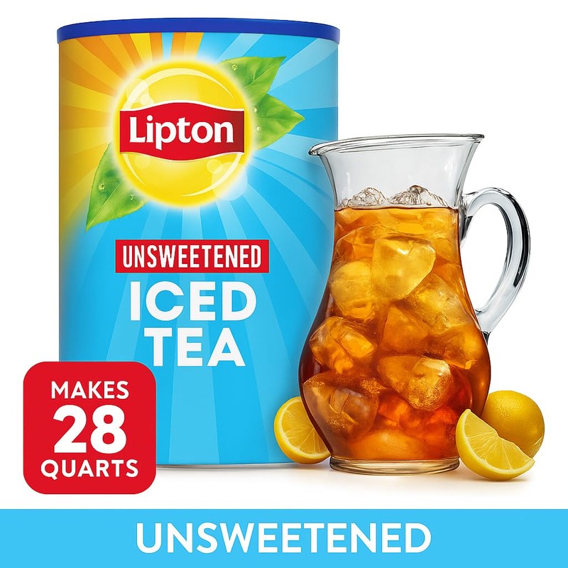 Lipton, Unsweetened Iced Tea Mix (Pack of 4)