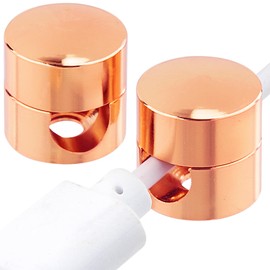 CustomyLife 2pcs Cable Anchors for Desk, Metal Cord Holder Wire Organizers, Self-Adhesive Adjustable 2-in-1 Cord Clips Charger Cable Management for Nightstand Office Home Desktop Wall- Rose Gold