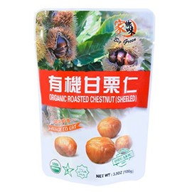 (3 Packs) Big Green Organic Whole Roasted Chestnuts Peeled Snack有机甘栗仁