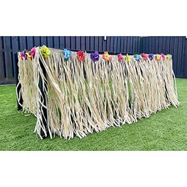 Wicked Costumes Hawaiian Grass Table Skirt - Indoor/Outdoor - 9ft x 2.5ft