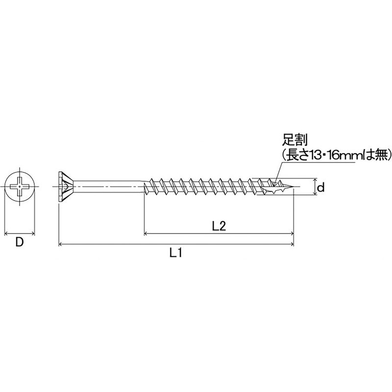Daidohant 00046034 Thin Shaft Course Thread + Small Box Half