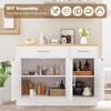Vongrasig Buffet Cabinet with Storage, 43” Farmhouse Coffee Bar Cabinet