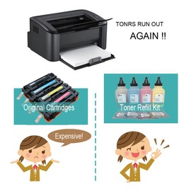 Misee Toner Refill for HP Laserjet MFP M477fnw M477fdw M477fdn M477 M452dn M452nw M452dw Pro 410a CF410a CF411a CF412a CF413a Compatible