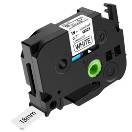 NineLeaf 40PK Compatible for Brother P-Touch Label Maker Tape TZe-241 TZe241 TZ-241 TZ241 18mm 0.7 Laminated Black on White TZe TZ Label Tape for PT-2610 PT-2700 PT-2710 PT-3600