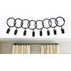 36 Pack Curtain Rings with Clips : Can Open and