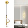 Spiral LED Pendant Light Gold Color High Brightness Eyes Protection