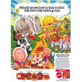 UNBRANDED Vintage Toys Mattel See & Say Reproduction Poster Print Advertising 17x12