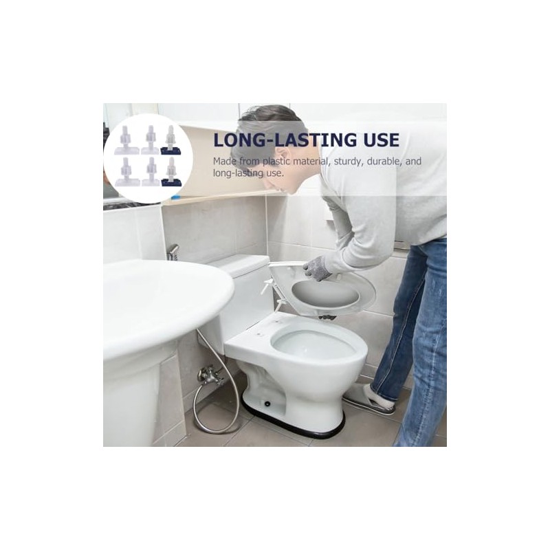 Kit Universal de 6 Tornillos para Asiento de Inodoro -