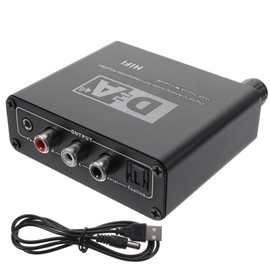 OSALADI Digital to Analog Audio Converter Compact Optical Media Converter Connects Digital Devices to Analog Equipment Portable Audio for Supports Sound Output Random Style