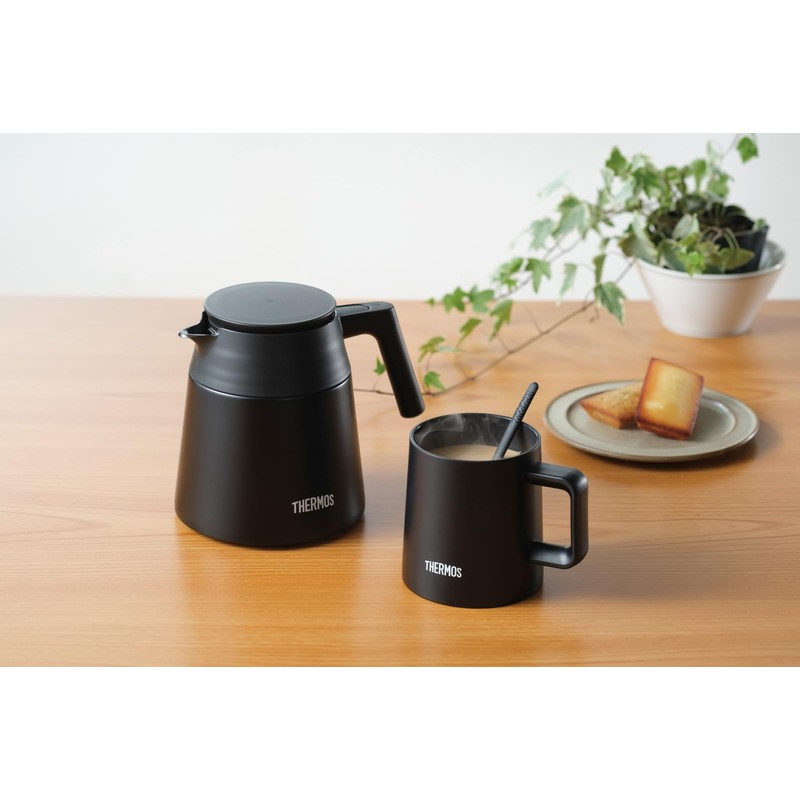 THERMOS Vacuum Insulated Coffee Server 720ml Black All Parts Dishwasher-Safe