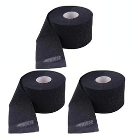 The Shave Factory Neck Strip, Disposable Barber Paper, 3 Rolls (Black, Protects Your Neck, Unisex, Natural, Fragrance Free, Hygienic Option for Barbers, Hairdressers, Salon Professionals)