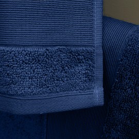 Catherine Lansfield Anti Bacterial Soft & Absorbent Cotton Bath Towel Navy Blue