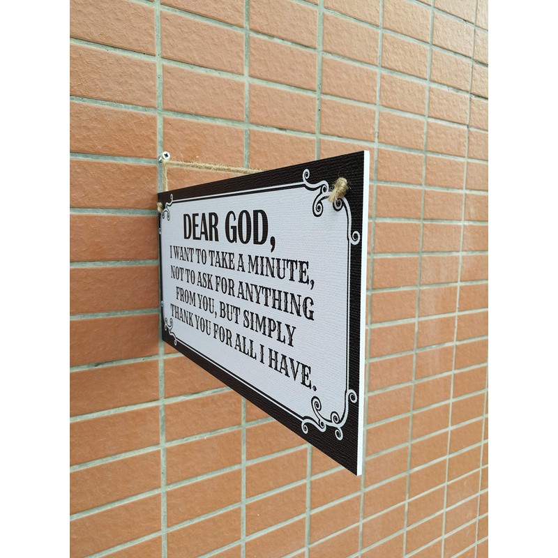 CARISPIBET Dear God home signs decorative kitchen signs living room