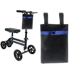 Klmnop Knee Walker Hanging Bag, Universal Scooter Handlebar Bag, Multiple Uses Accessories Bag for Knee Walker, Bike, Scooter(Black)